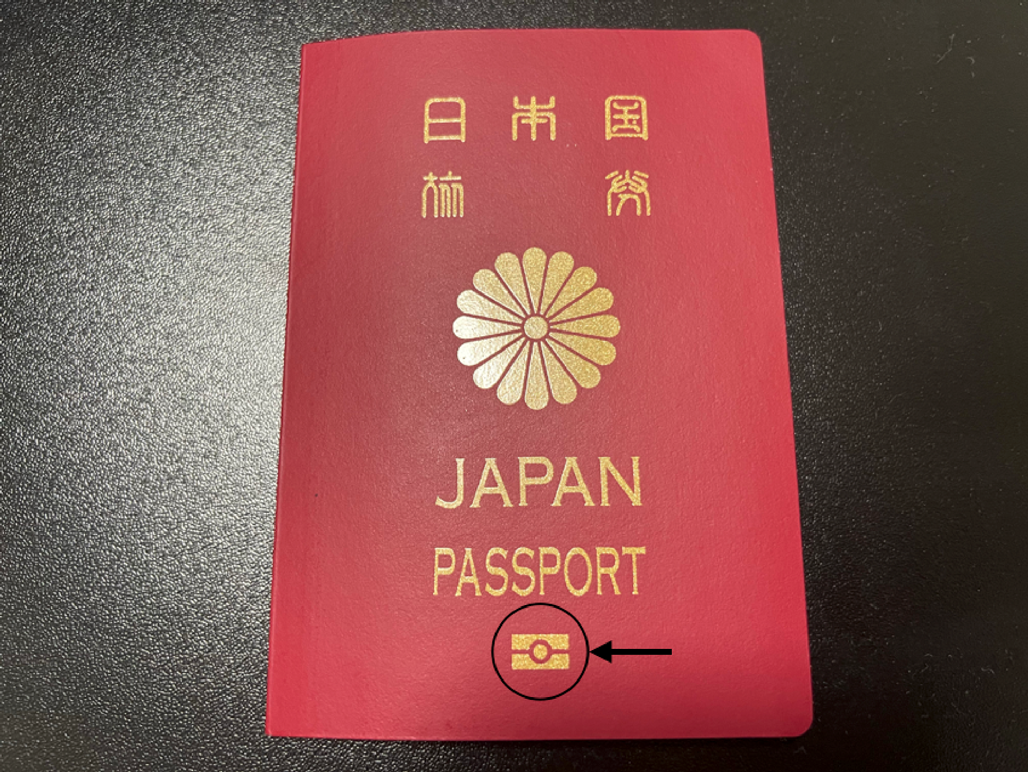 ICチップに対応されたパスポートはICチップのマークが掲載される